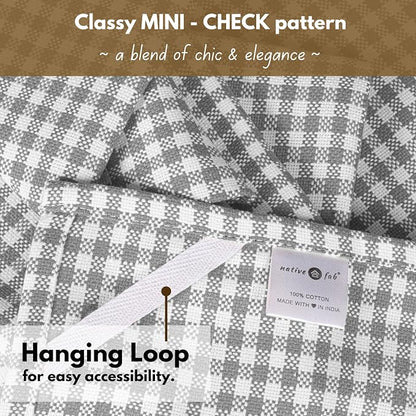 Native Fab Gingham Kitchen Towels 6 Pack, 100% Cotton 16x26 Inch, Absorbent & - Image 6