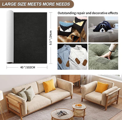 Velvet Repair Patch, Self-Adhesive Flannel Fabric Patch, Microfiber Patch，Can - Image 2