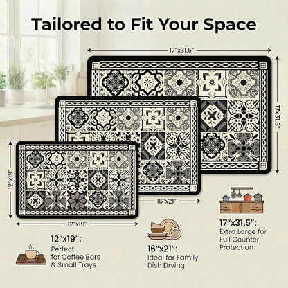 Boho Dish Drying Mat for Kitchen Counter - Image 7