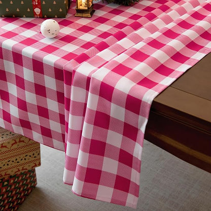 Classic Gingham Buffalo Tablecloth Fabric - Image 6