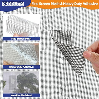 KING MOUNTAIN Grey Window Screen Repair Tape, 3inX15FT Heavy Duty Screen Repair - Image 4