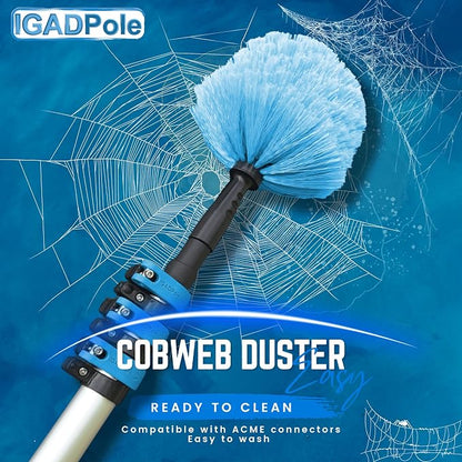 24ft IGADPole Washing Kit: Water-fed Brush, Cobweb Duster and 10” Squeegee and - Image 4