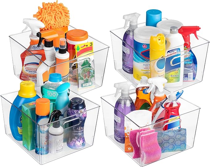ClearSpace Clear Plastic Storage Bins – XL 4 Pack Perfect - Image 3