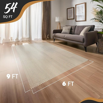 Nevlers 6'x9' White Under Rug Non Slip Pad | PVC Foam Non Slip Rug Pad & Carpet - Image 4