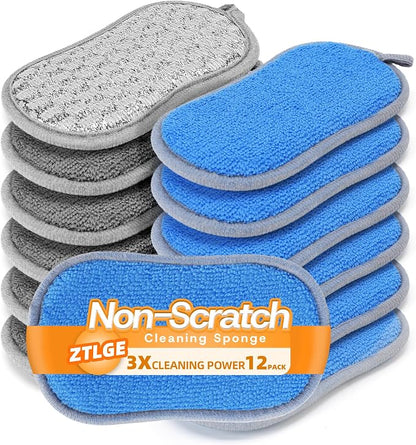 Multi-Purpose Scrub Kitchen Sponges – 12 Pack Dish Sponge, Dual-Sided by Unknown