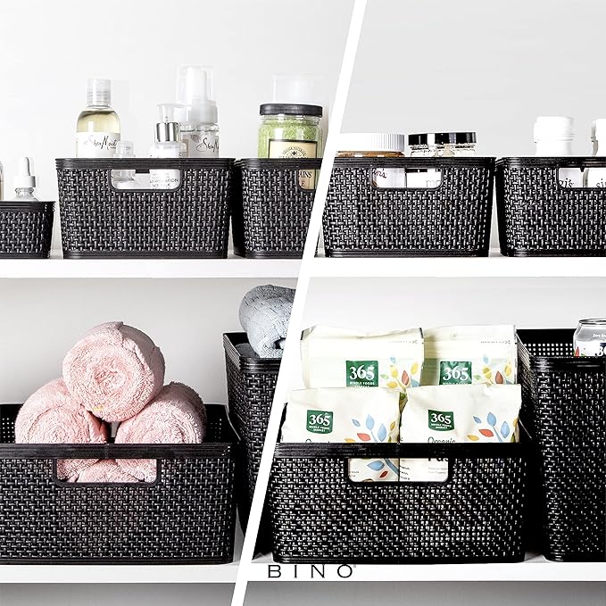 BINO | Woven Plastic Basket | Medium, Space - Image 5