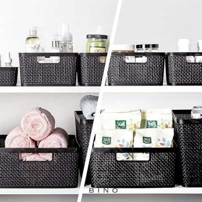 BINO | Woven Plastic Basket | Medium, Space - Image 5