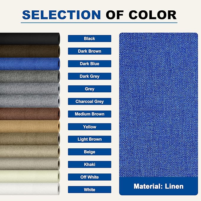 KING MOUNTAIN Linen Repair Patches, Self-Adhesive Fabric Patches, 4 X 63 inch Extra Size, Multi Color, Can be Used for Sofa Repair and Linen Clothes Repair (Navy Blue)