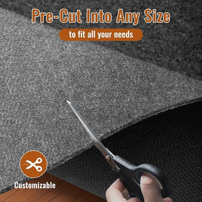 Felt Rug Pad, 10 x 14 Ft Rubber Non-Slip Rug Pad Gripper, Keep Rugs Secure and - Image 3