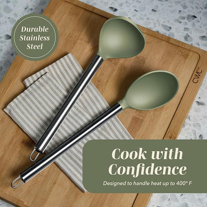 COOK WITH COLOR Silicone Cooking Utensils, Kitchen Utensil Set, Cooking Utensils - Image 5