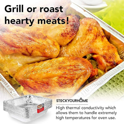 Stock Your Home Aluminum Pans 9x13 Disposable Foil Pans - Image 6