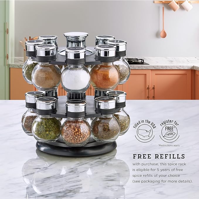 Kamenstein Ellington 16 Jar Revolving Spice Rack - Image 6