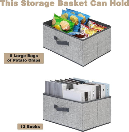 Storage Baskets, 15.7 Inch Woven Fabric Bins, Storage Cubes - Image 3