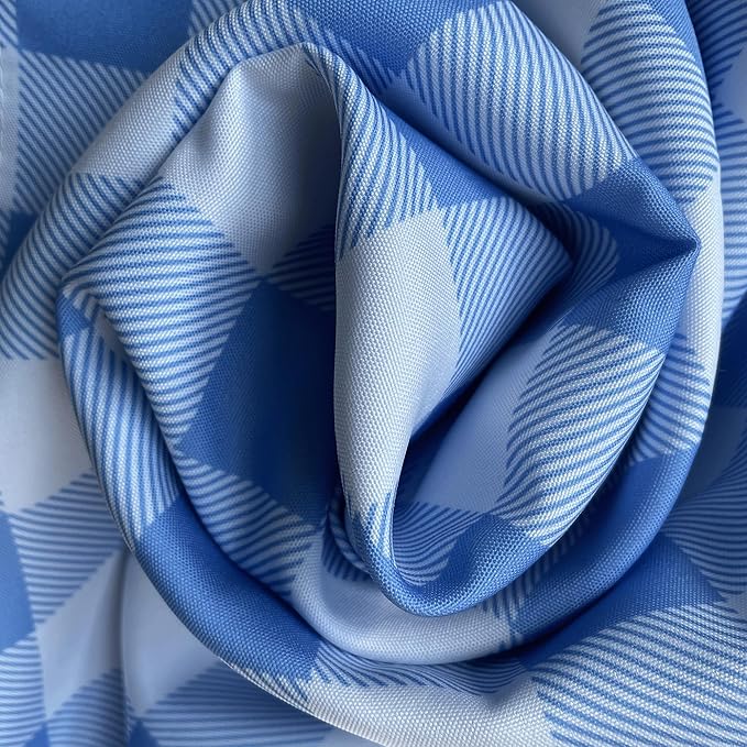 Waterproof Plaid Tablecloth Fabric - Square 58x58 Inch Classic Gingham Checker Table Cloth for Indoor/Outdoor Use - Buffalo Table Cover for Picnics, BBQs, and Parties