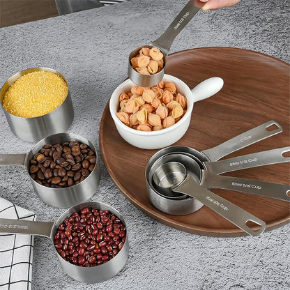 Measuring Cup Set of 8, 18/8 Stainless Steel Measuring Cups - Image 6