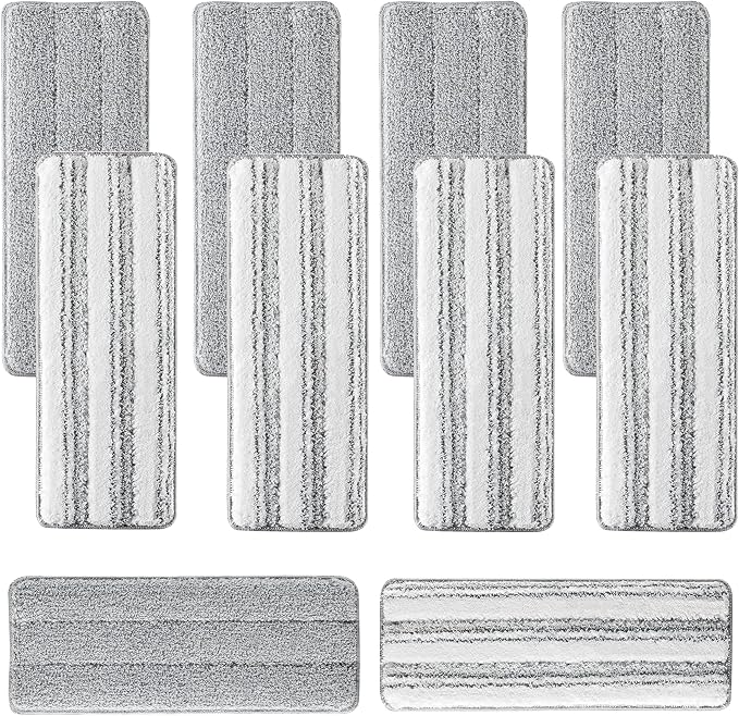 10Pcs Joymoop Mop Replacement Pads, 15 * 4.9'' Universal Mop Pads Mop Head by Bluearks