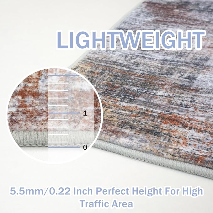 IOHOUZE Abstract Area Rugs 6x9 Ft Washable Rugs - Image 5