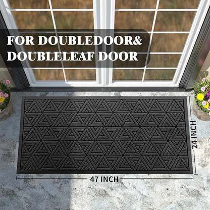 Yimobra Large Door Mat 47x24, All-Weather Waterproof Non-Slip Welcome Matt - Image 2