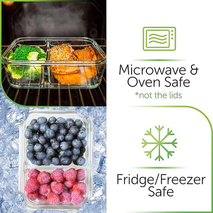Prep Naturals 36oz Glass Meal Prep Containers - Image 5
