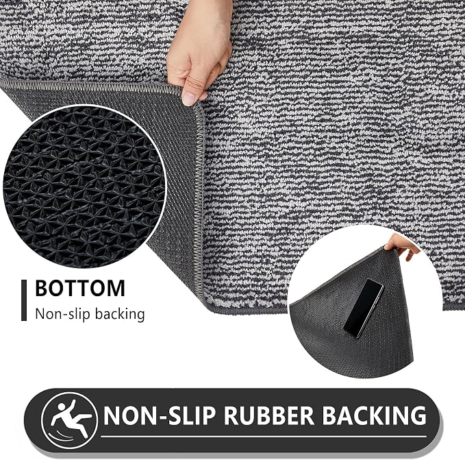REFETONE Indoor Doormat, Front Door Mat 24"x36" Absorbent Rubber Backing Non - Image 5