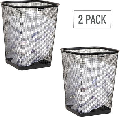 Mind Reader Mesh Trash Can, Waste Paper Basket, Metal Mesh - Image 7