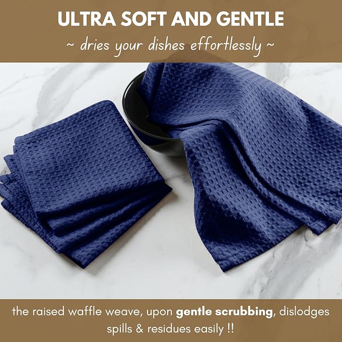 Native Fab Waffle Kitchen Towels 4 Pack - Image 3