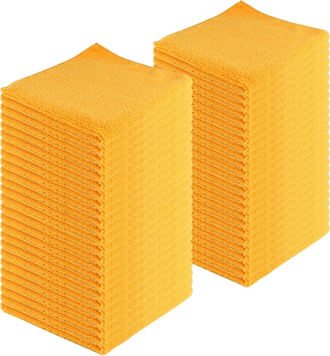 Microfiber Cleaning Cloths, 240 Pack, All-Purpose, Highly Absorbent, Washable by JDHomease