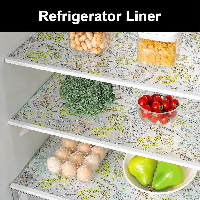 Cooyes Shelf Liners for Kitchen Cabinets, Refrigerator Liners Waterproof & - Image 4