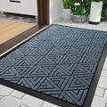 Yimobra Large Door Mat 36x24, All-Weather Waterproof Non-Slip Welcome Matt Outdoor, Heavy Duty Non Slip Doormat for Entryway for Patio and Garage Indoor, Easy Clean, Mix Blue