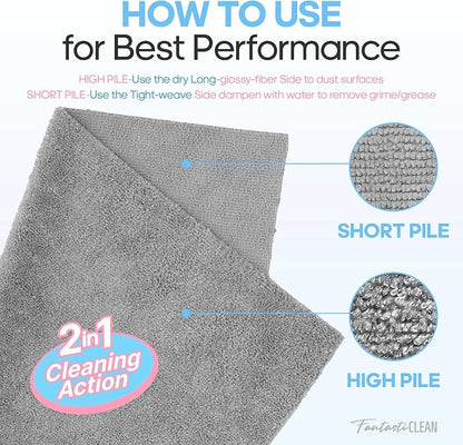 Fantasticlean XL Tear-Away Microfiber Cleaning Cloth Roll, Thick & Large - Image 6