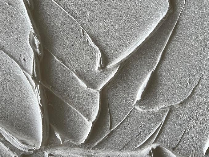 NANKAI Hand-Painted Thick Texture White Minimalist Oil Painting 30x60 Inch - Image 3