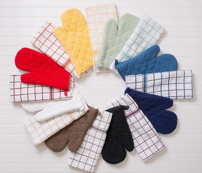 DII Basic Terry Collection Quilted 100% Cotton, Oval Potholder, 2 Piece - Image 11