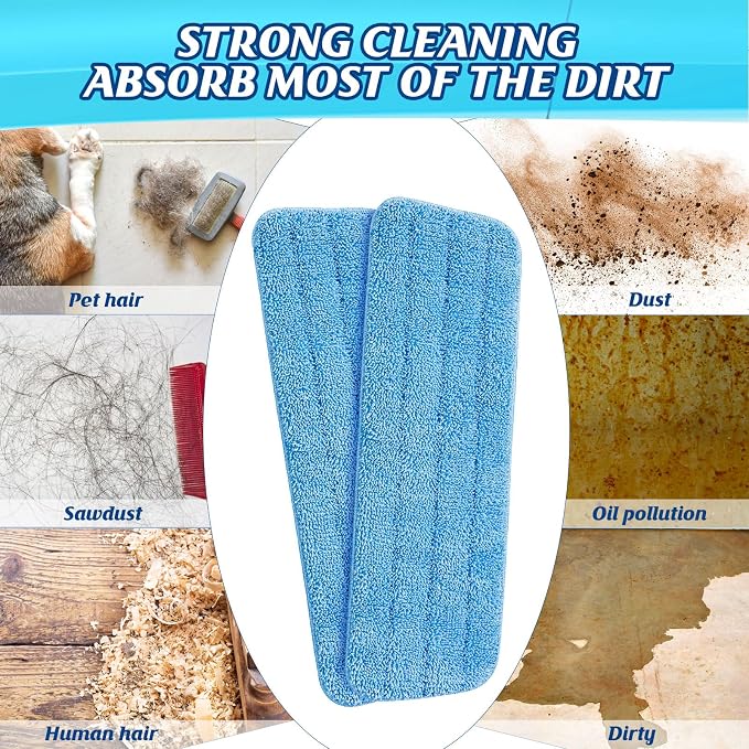 48 Pcs Microfiber Mop Pads Machine Washable Cleaning Flat Mop Head Replacement - Image 4