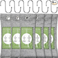 6 Pack Bamboo Charcoal Air Purifying Bag, Activated Charcoal Bags Odor Absorber, Moisture Absorber, Natural Car Air Freshener, Shoe Deodorizer, Odor Eliminators For Home, Pet, Closet