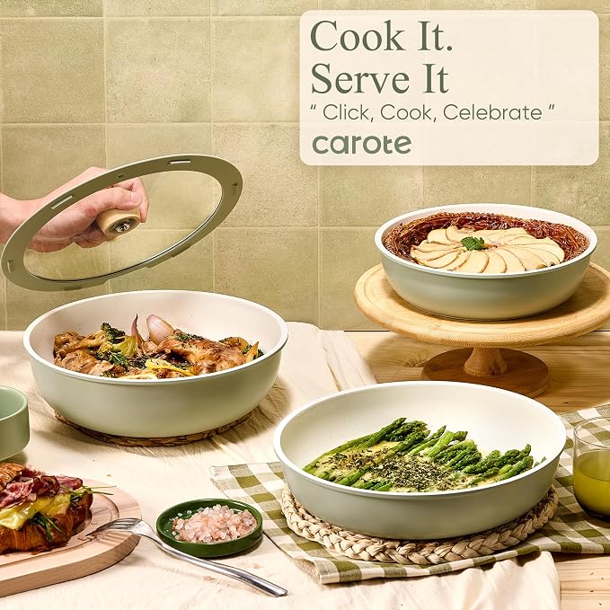 CAROTE 25pcs Pots and Pans Set Non Stick, Cookware Sets, Kitchen Set, - Image 7
