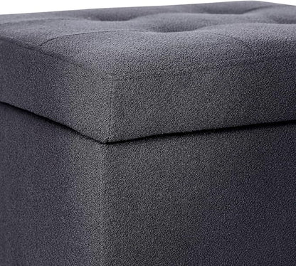 Adeco Fabric Storage Ottoman Bench - Image 6