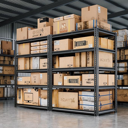 72"H Storage Shelves heavy duty, 2000LBS Garage Shelving, 5 Tier Metal Shelving - Image 8
