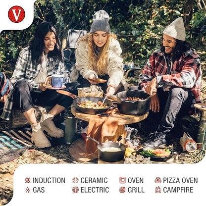 Victoria 8-Inch Cast Iron Skillet, Pre-Seasoned Cast-Iron Frying Pan - Image 3