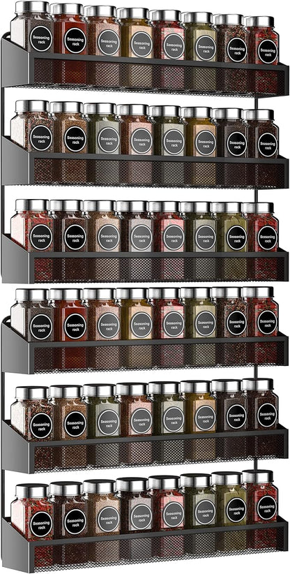 AULEDIO 2 Pack Spice Rack Organizer, 3 Tier Counter-top Stand or Wall Mounted by Auledio
