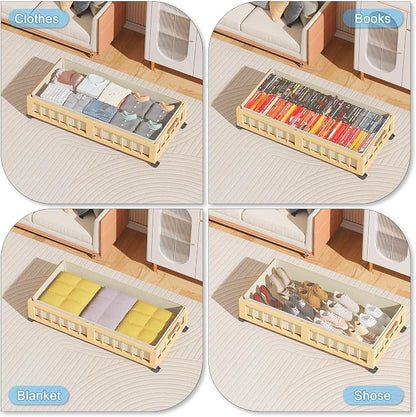 efluky 2-Pack Bamboo Under Bed Storage - Image 3