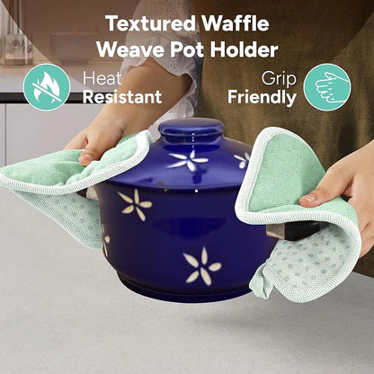 Casa Platino Heat Resistant Oven Mitts & Pot Holders, 4-Piece – Oven Mitt - Image 5