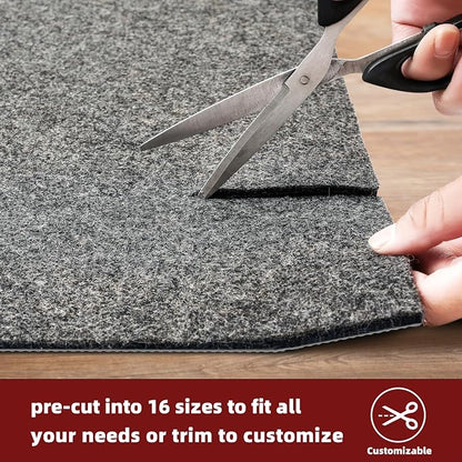 BAGAIL Felt and Natural Rubber Backing Rug Pads 1/4” Thick, 2 x 4 Ft Non Slip - Image 5