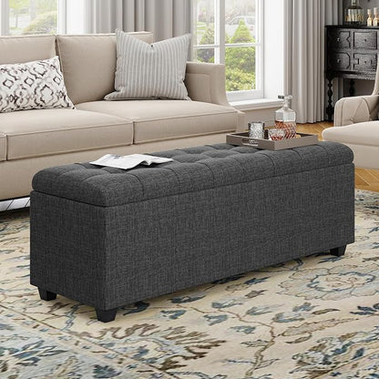 Ottoman with Storage 38 inches, Furniture End of Bed Storage Benches, Long by Unknown