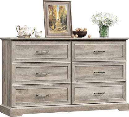 6 Drawer Dresser for Bedroom, Rustic Farmhouse Dresser - Image 7