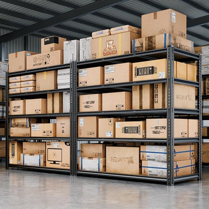48"W Garage Shelving, 3050LBS Storage Shelves heavy duty, 5 Tier Metal Shelving - Image 6