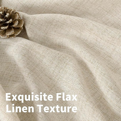 YoungsTex Boho Linen Curtains 36 Inch Length - Image 4