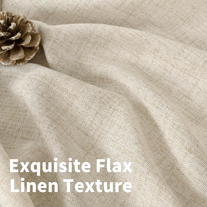 YoungsTex Linen Semi Sheer Curtains 84 Inch Length - Image 4