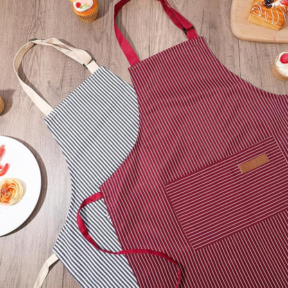 2 Pack Stripes Kids Apron, Kids Cooking Aprons - Image 8