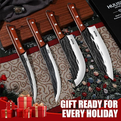 Huusk Butcher Knife Set, Sharp Meat Carving Breaking Knives - Image 2