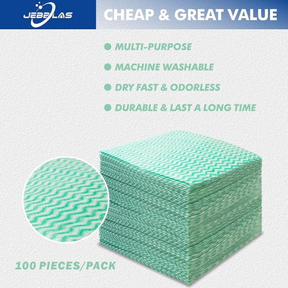 JEBBLAS 100Pack Reusable Cleaning Cloths 11.8‘’x11.8‘’ Handi Wipes Reusable - Image 3